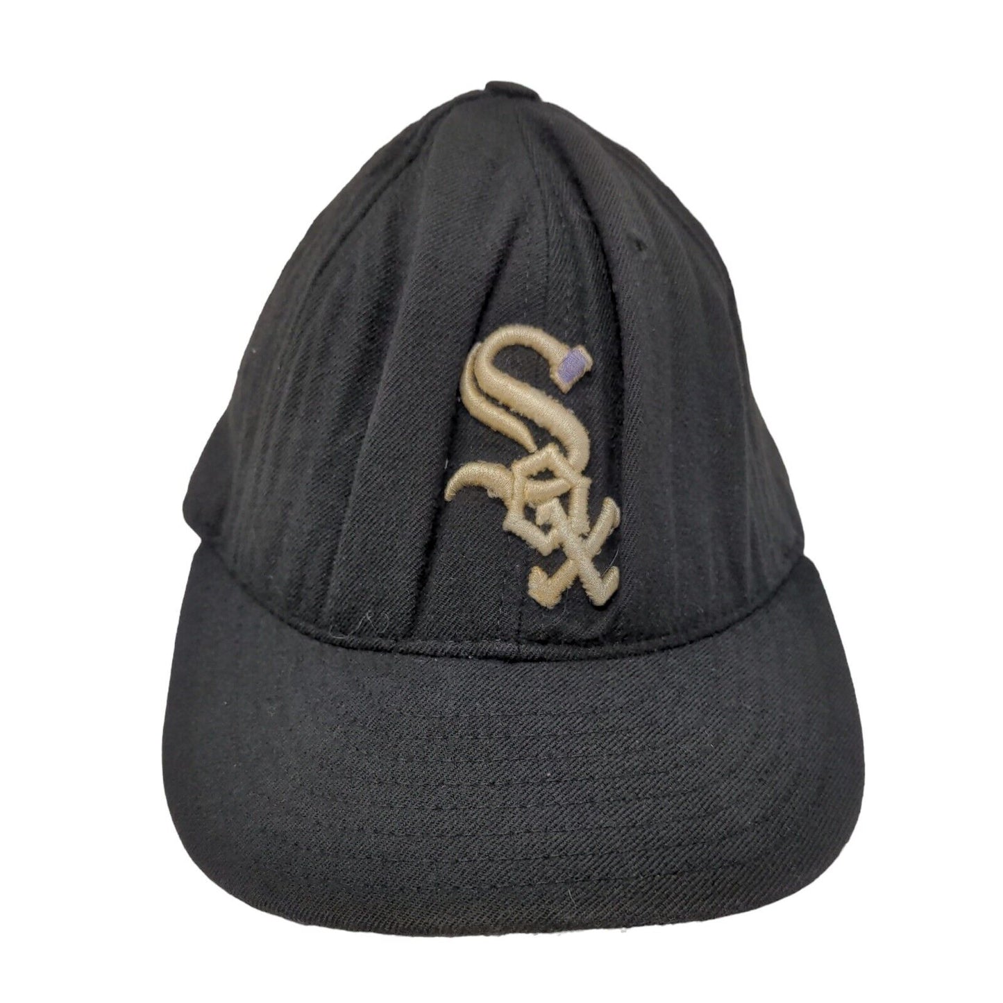Chicago White Sox Fitted Hat Black Size 6 7/8 Embroidered MLB New Era Diamond