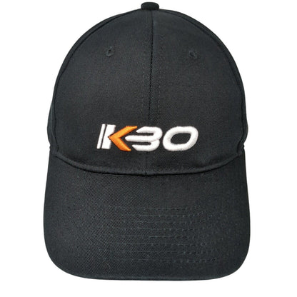 KBO Snapback Hat Black One Size Adjustable Embroidered Solid 6 Panel