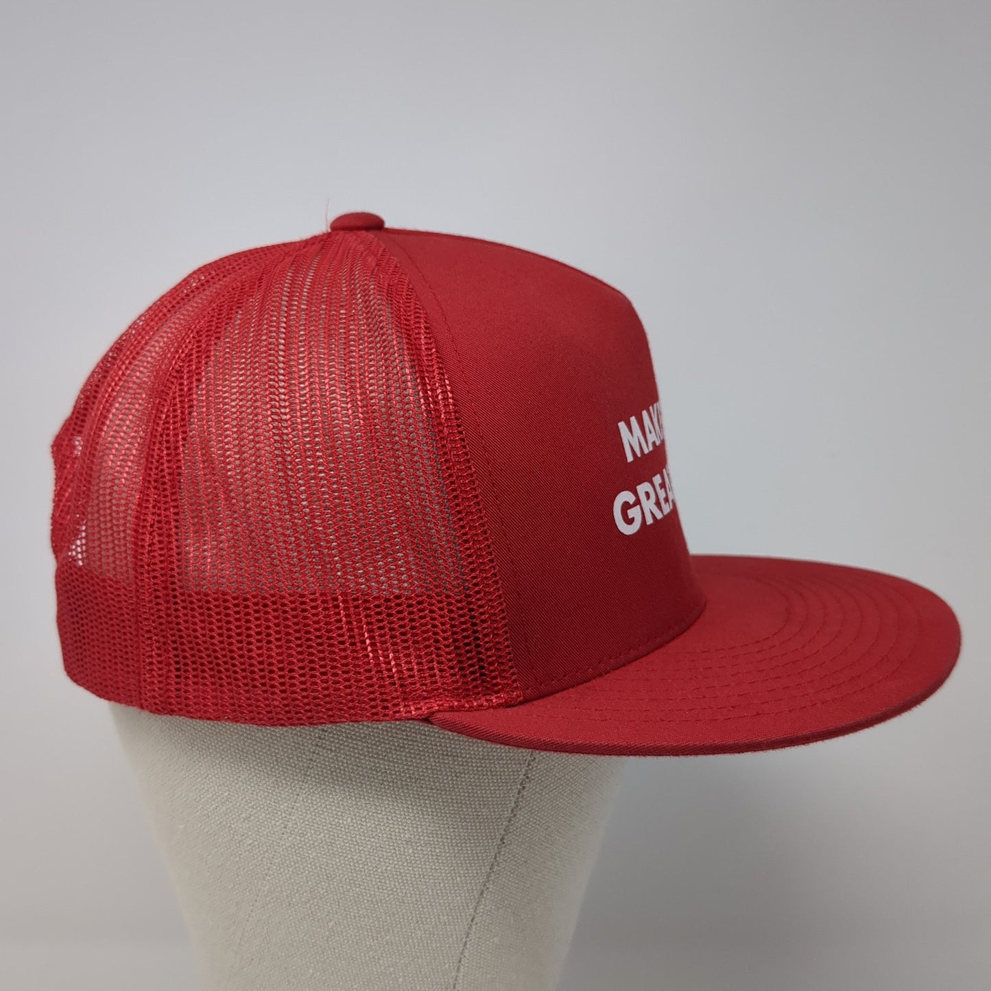 Make #10 Great Again Snapback Trucker Hat Red One Size Mesh Back Yupoong