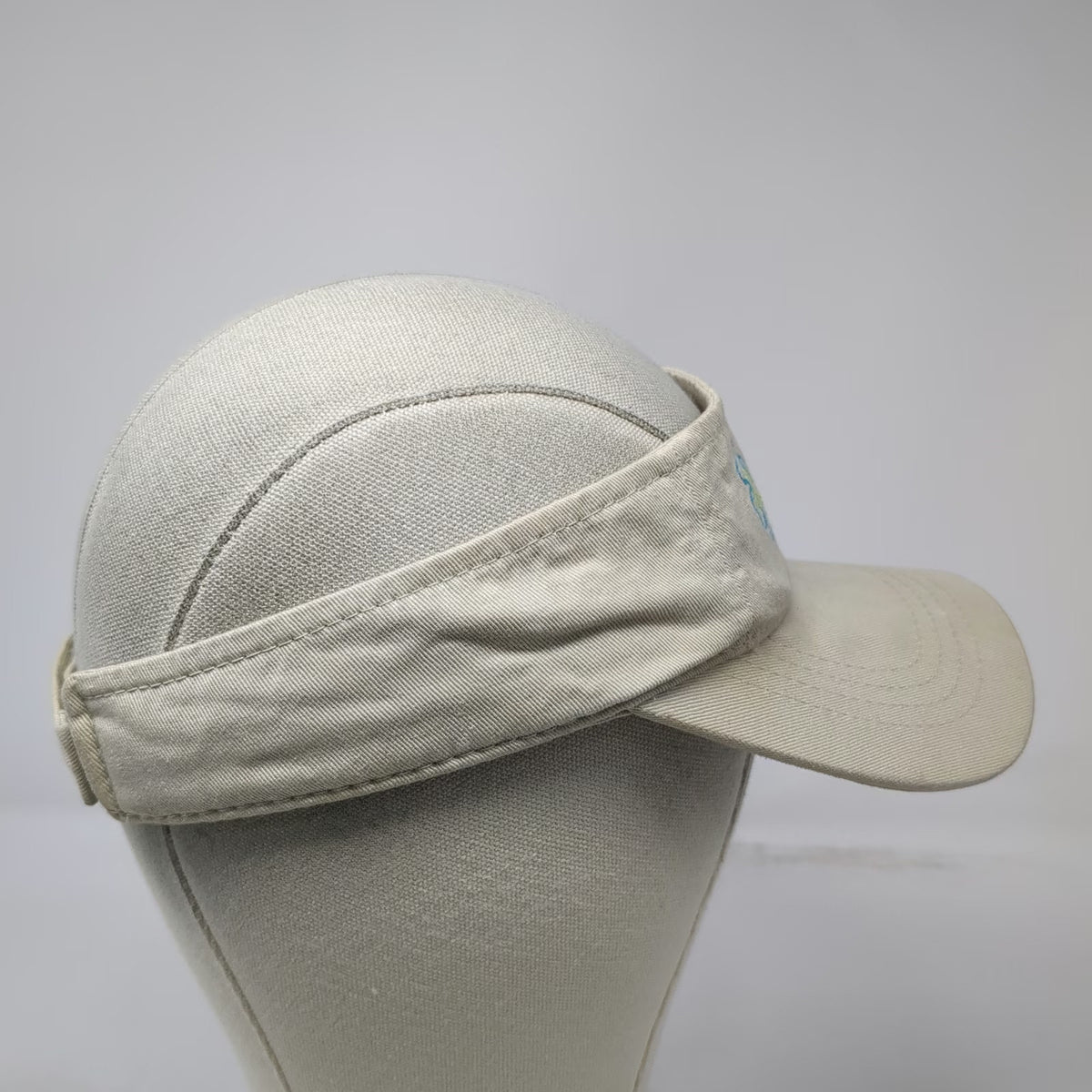 Dorfman Pacific Co Visor Beige OSFM San Clemente Hibiscus Cotton Strapback Hat