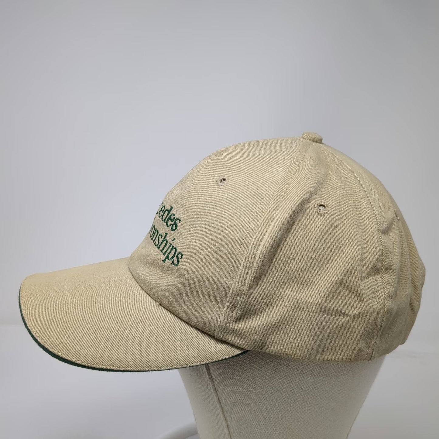 Texace Mercedes Championships Baseball Cap Beige Green One Size Made in USA Hat