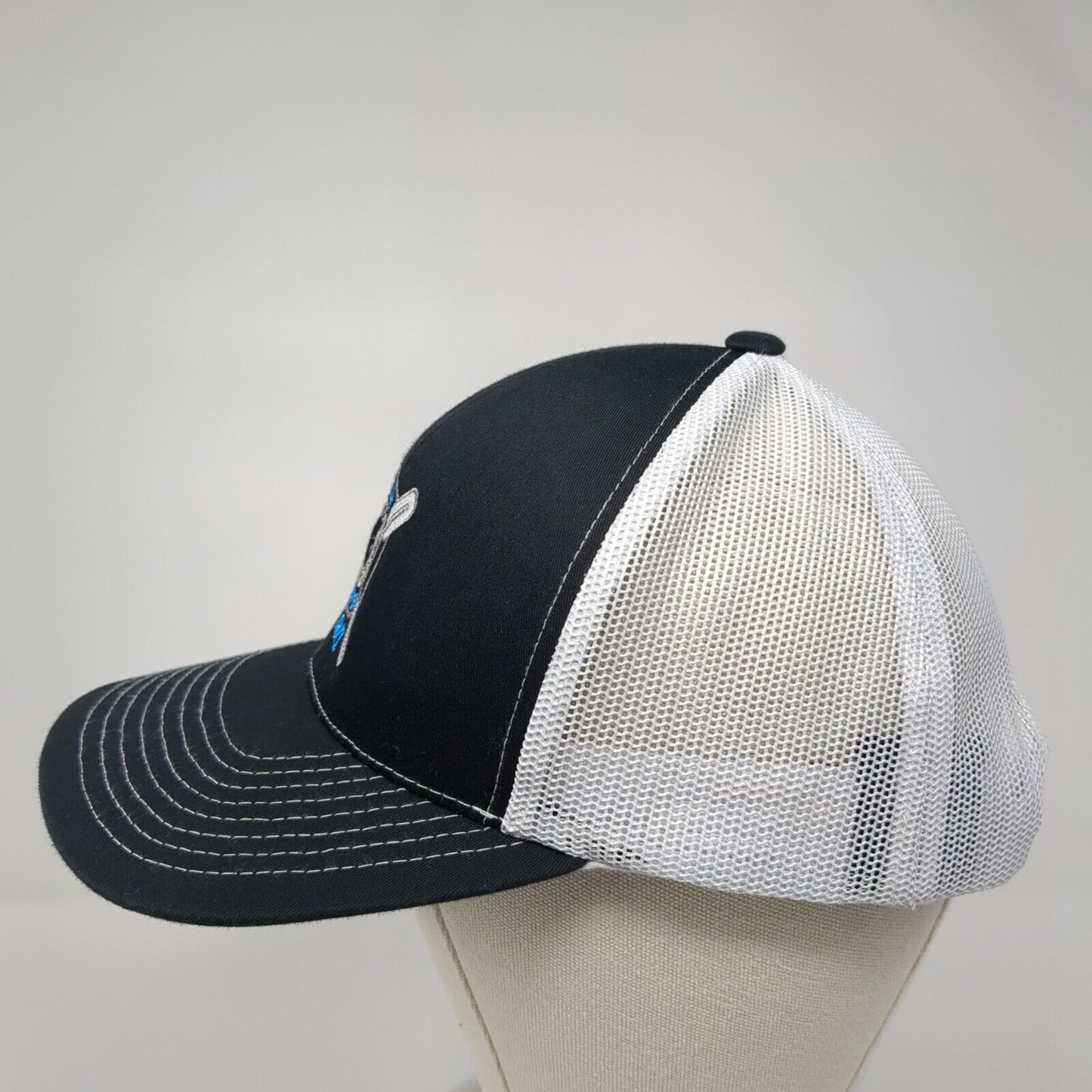 Boise River R&T Snapback Trucker Hat Black OS Adjustable Mesh Pacific Headwear