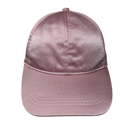 Unbranded Slideback Hat Pink One Size Adjustable Solid Blank 6 Panel