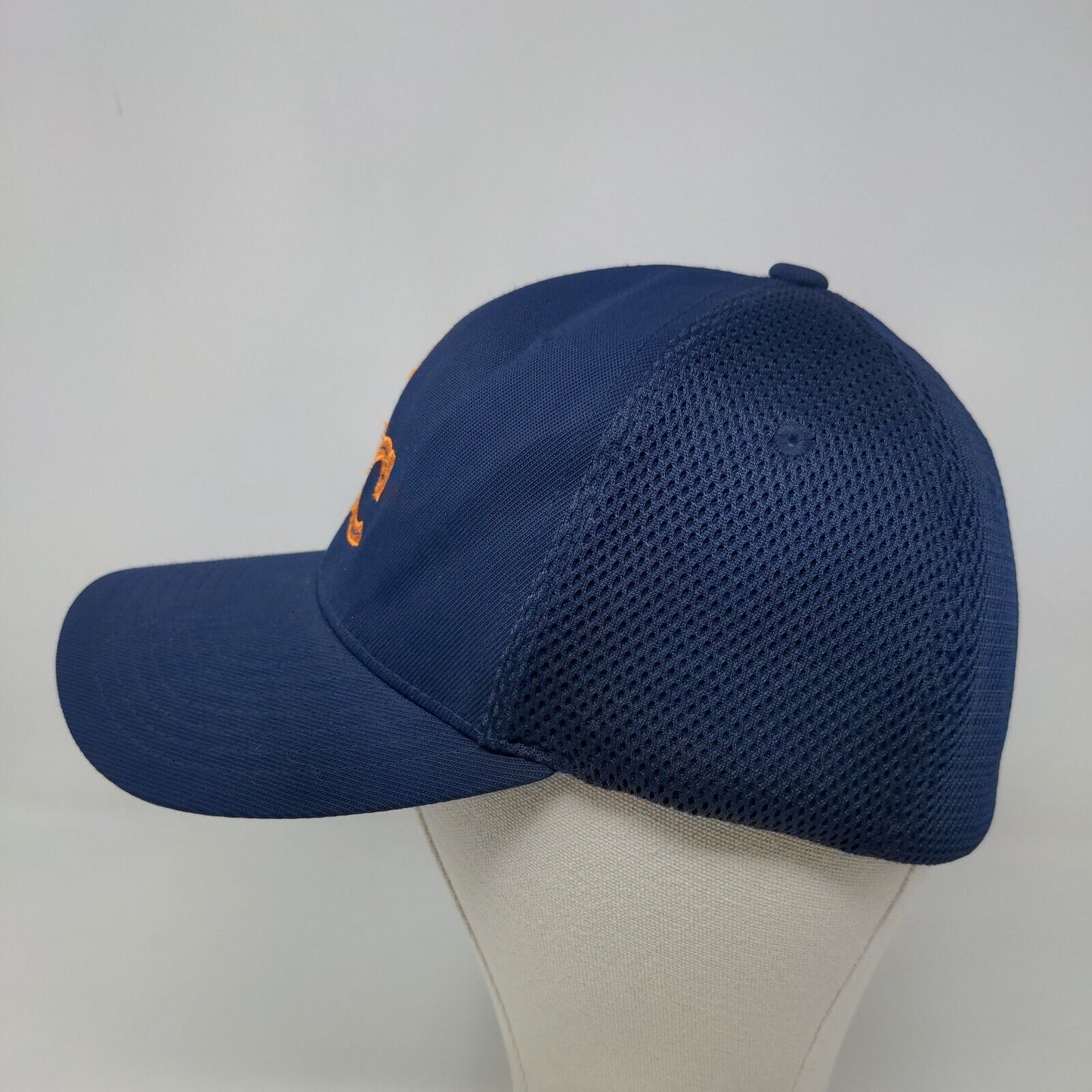 Flexfit Men's Fitted Hat Blue Size L/XL Embroidered SC Logo Nylon Polyester