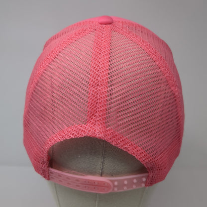 Jersey Shore Snapback Trucker Hat Pink One Size Mesh Back Adjustable