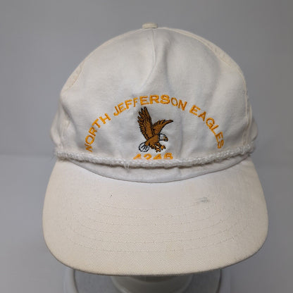 North Jefferson Eagles Snapback Rope Hat Tan One Size Solid Adjustable