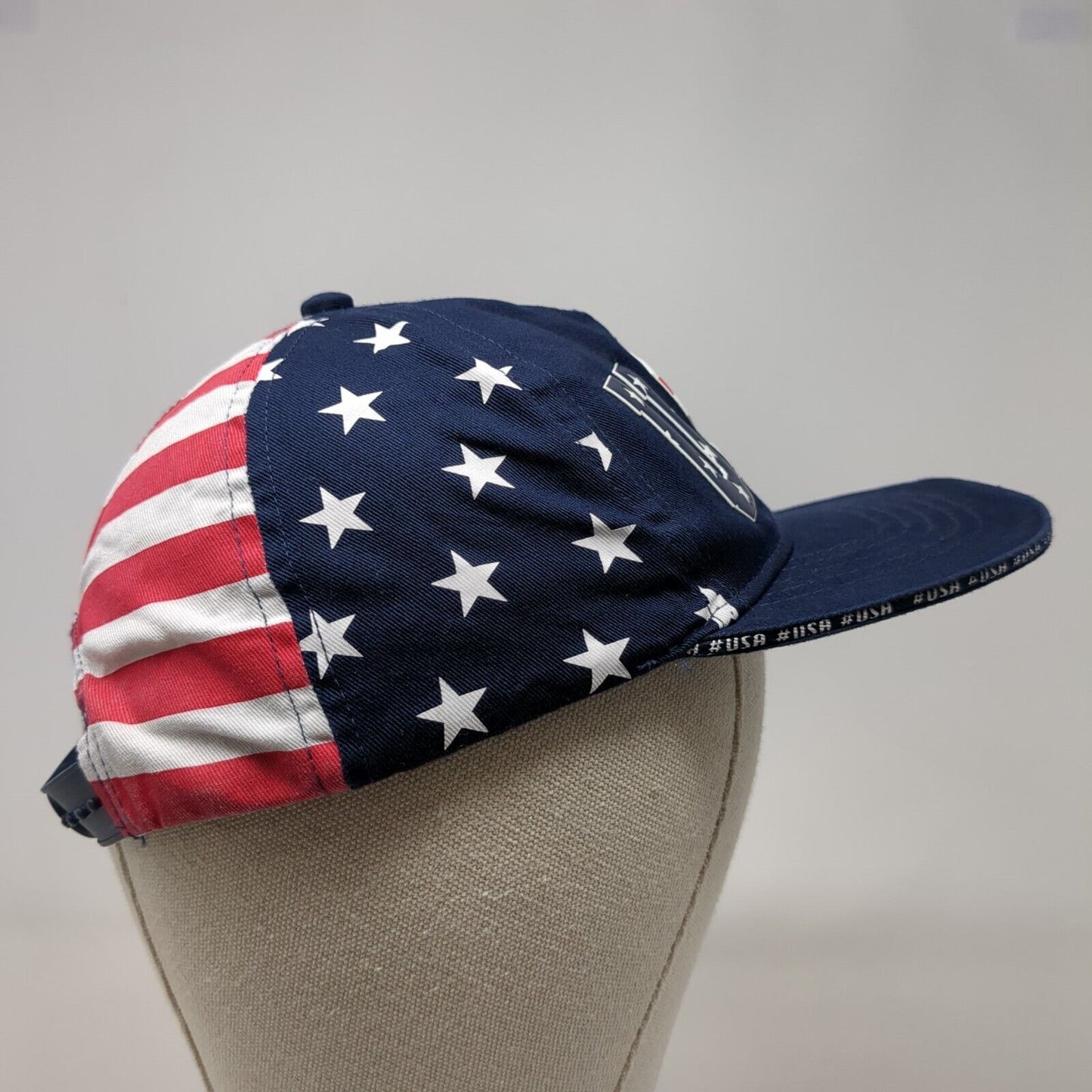 USA Flag Snapback Hat Multicolor S/M 4-7 Adjustable Place 6 Panel