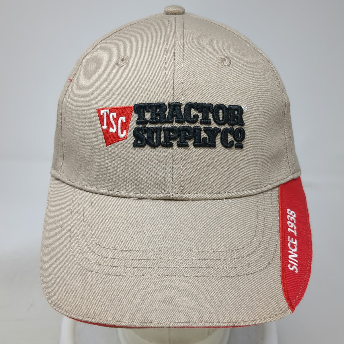 Tractor Supply Co Beige One Size Baseball Cap Embroidered Logo Since 1938 Hat