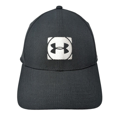 Under Armour Golf Fitted Hat Black L/XL Classic Fit Embroidered 6 Panel