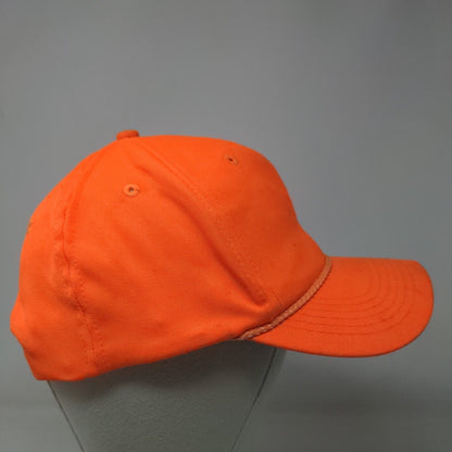 Signatures Snapback Hat Solid Orange OSFA Rope Braid Adjustable