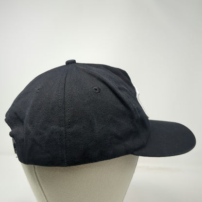 Seager Company 5 Panel Hat Black One Size Snapback Cotton Patch Logo