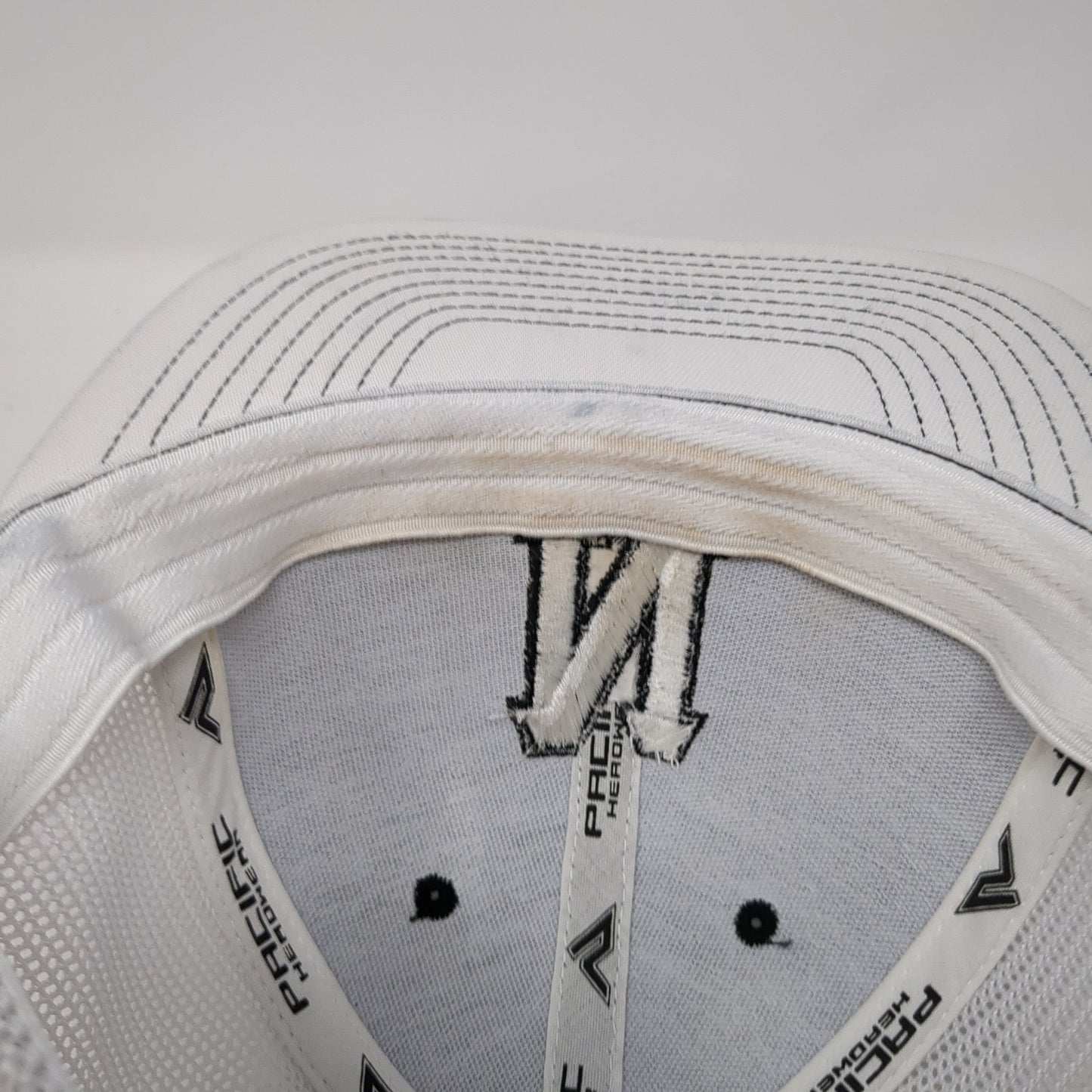 Letter N Fitted Mesh Back Trucker Hat Black 7 3/8 Stretch Colorblock