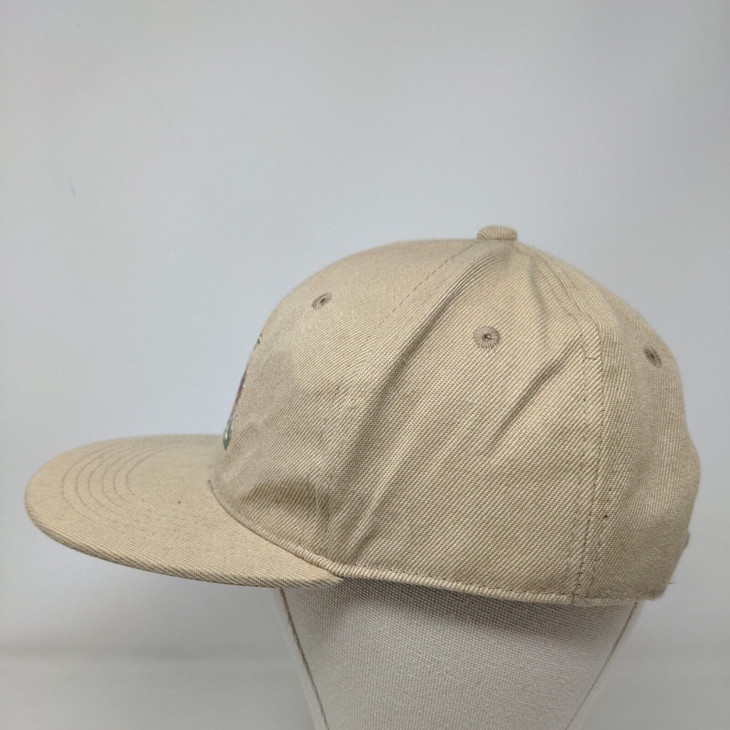 L' Union Fait La Force Snapback Hat Tan OSFA Adjustable Vented Holes 6 Panel