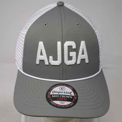 Imperial AJGA Gray Trucker Hat One Size Mesh Back Rope Recycled Fabric 3D Logo