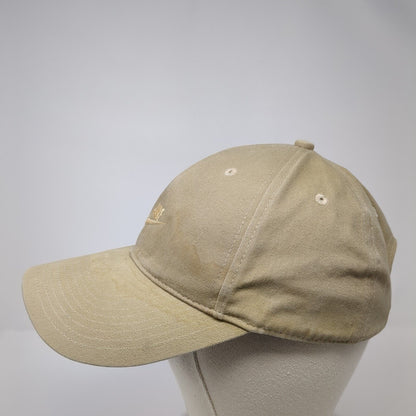 Nike Strapback Hat Tan One Size Adjustable Embroidered Swoosh 6 Panel Cotton