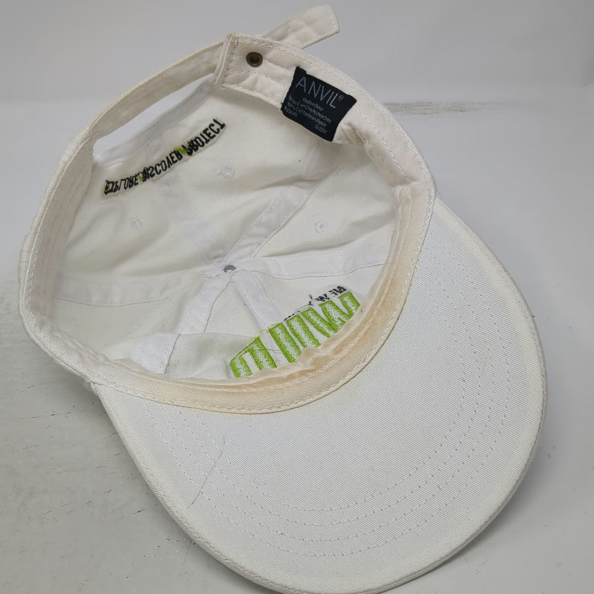 Anvil Baseball Cap White One Size New York Wild Film Festival Slideback Cotton