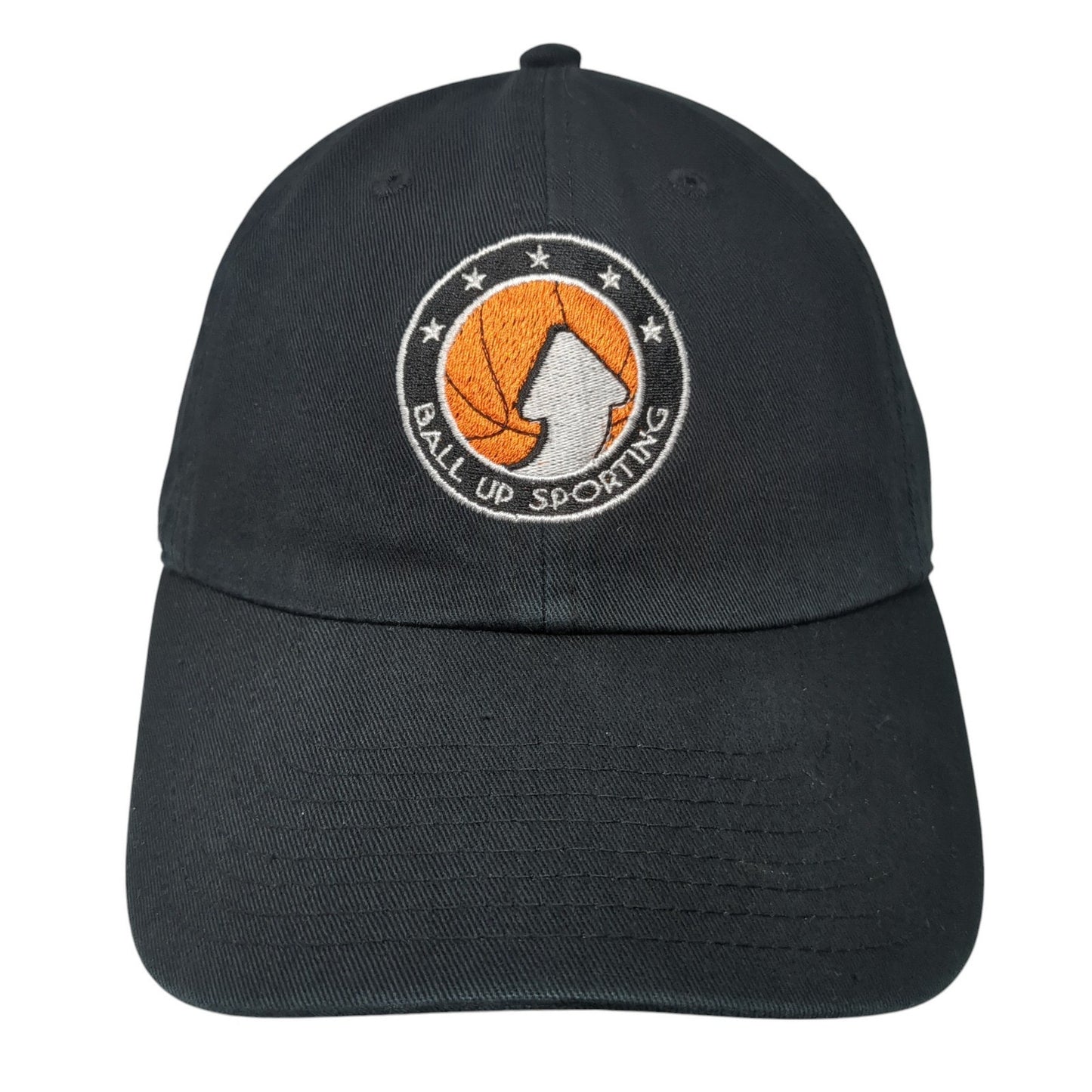 Ball Up Sporting Slideback Hat Black One Size Adjustable Embroidered