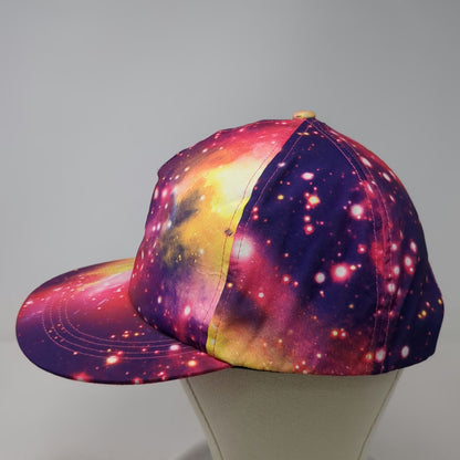 Claire's 5 Panel Purple One Size Galaxy Print Flat Brim Nebula Space Star Hat