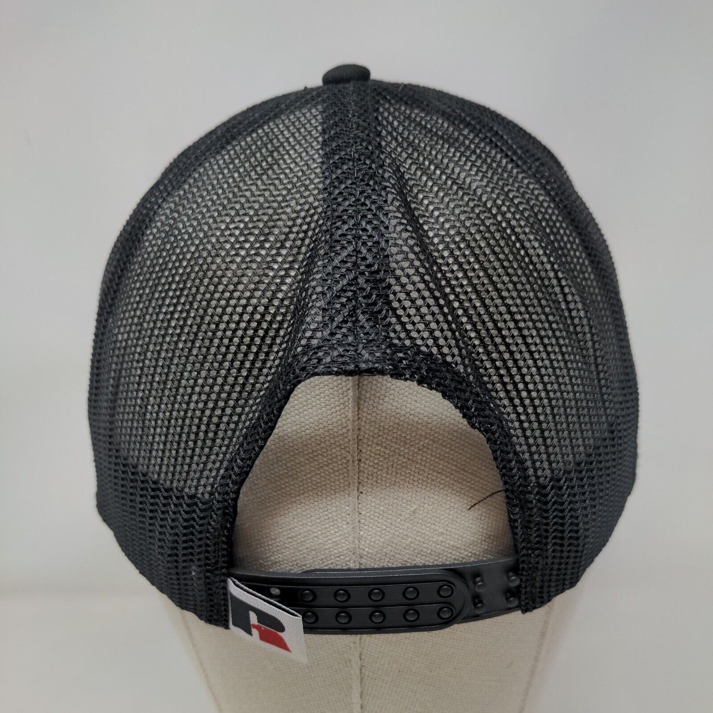 Russell Athletic Snapback Trucker Hat Black One Size Adjustable Mesh Back