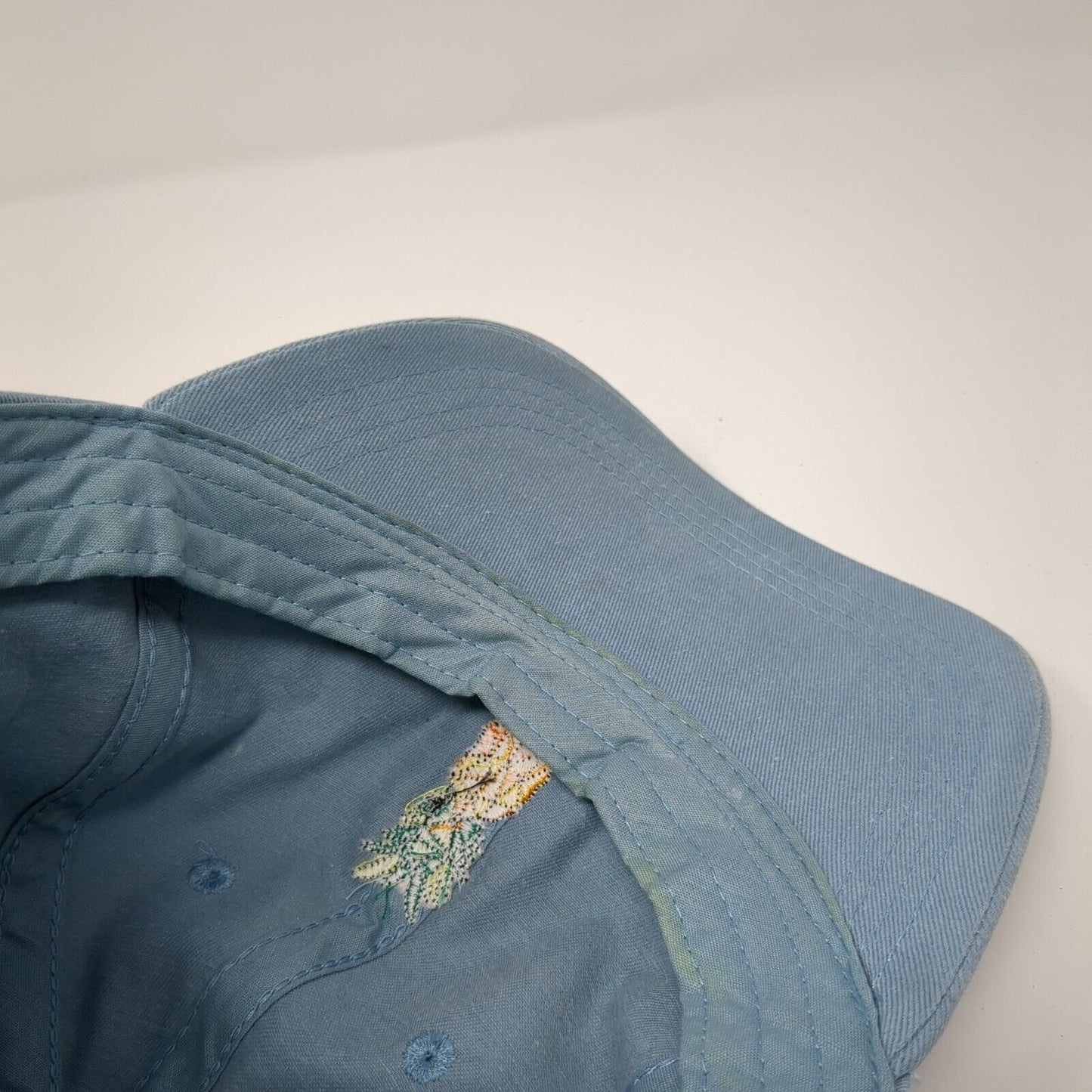 The Happy Sea Slideback Hat Blue OS Adjustable Embroidered Authentic Pigment