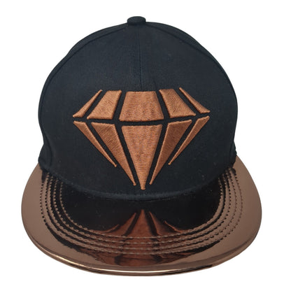 Diamond Snapback Hat Black One Size Adjustable 6 Panel Sole Addiction
