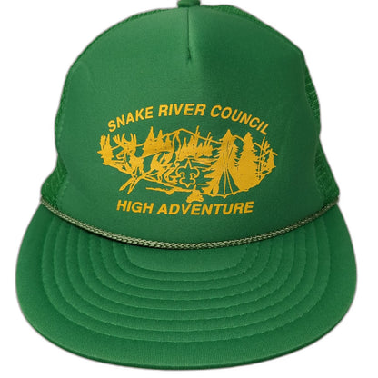 Nissin Green Trucker Hat One Size Snake River Council High Adventure Snapback