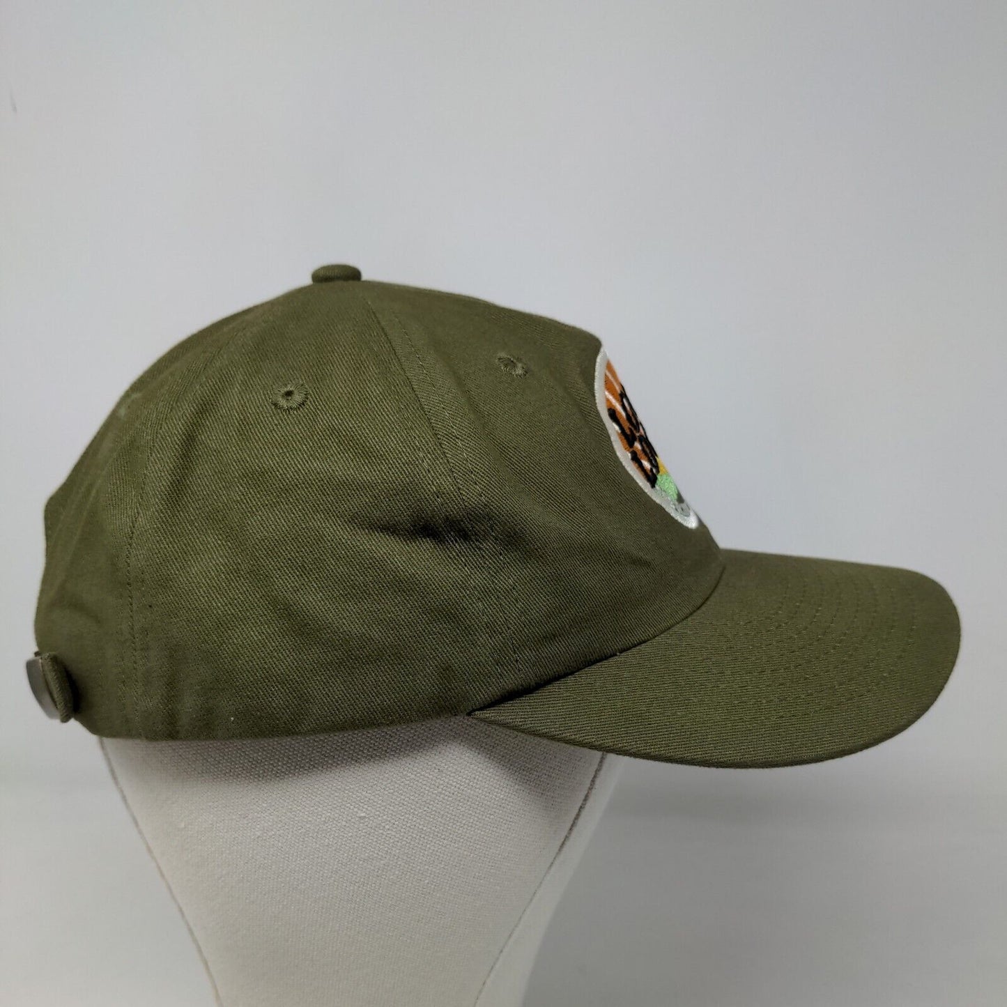 Weld MFG Men's Slideback Hat Green Embroidered Love Local Logo Skinny Pancake