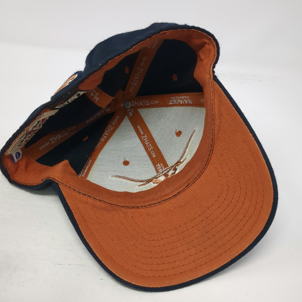 Texas Longhorns NCAA Zephyr Hat Black Orange White 7 5/8 Embroidered Logo Fitted