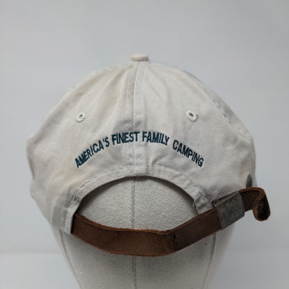 Thousand Trails Slideback Hat Tan OSFA Embroidered Leather Strap