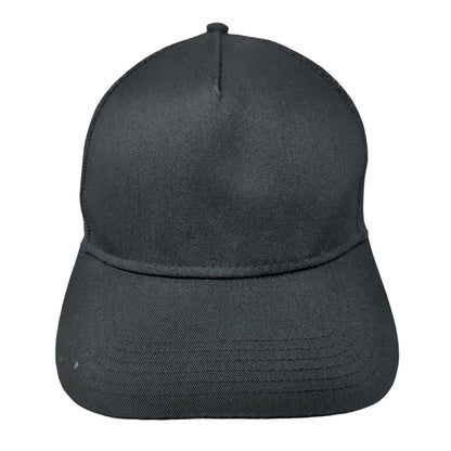 Otto Snapback Mesh Back Trucker Hat Black OSFM Adjustable Solid Blank