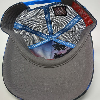 Bigtruck Trucker Hat Blue Orange One Size Squaw Valley Alpine Meadows Sunset