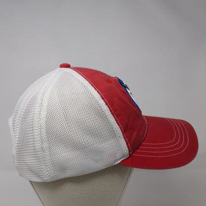 Pacific Headwear Snapback Trucker Hat Red OSFA Mesh Back Aviation