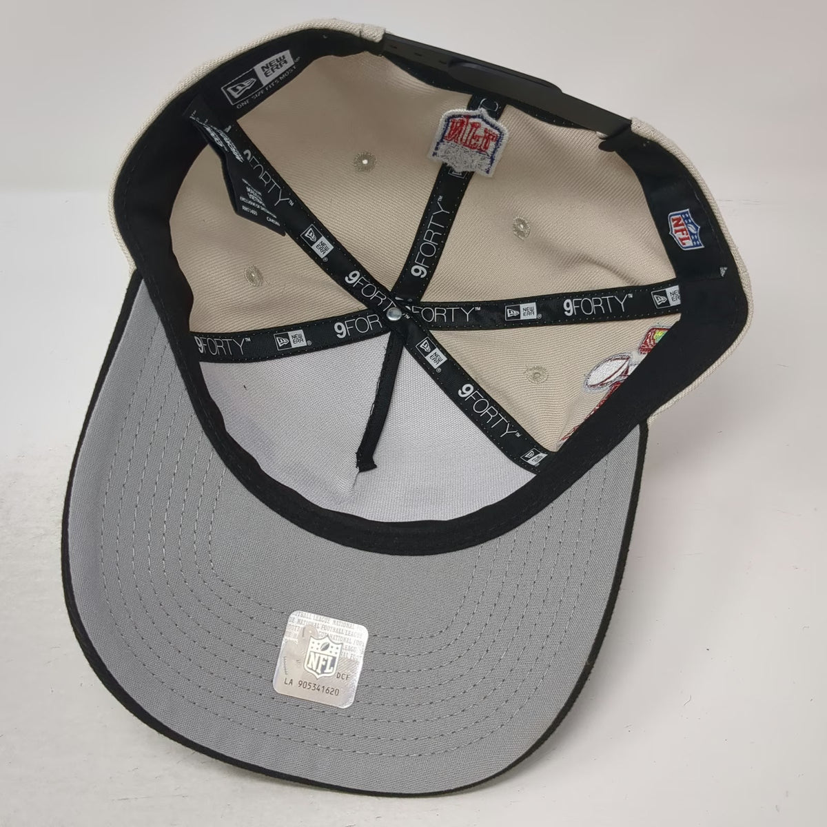 New Era NFL Chiefs Eagles Super Bowl LIX Beige 5 Panel Snapback Hat One Size