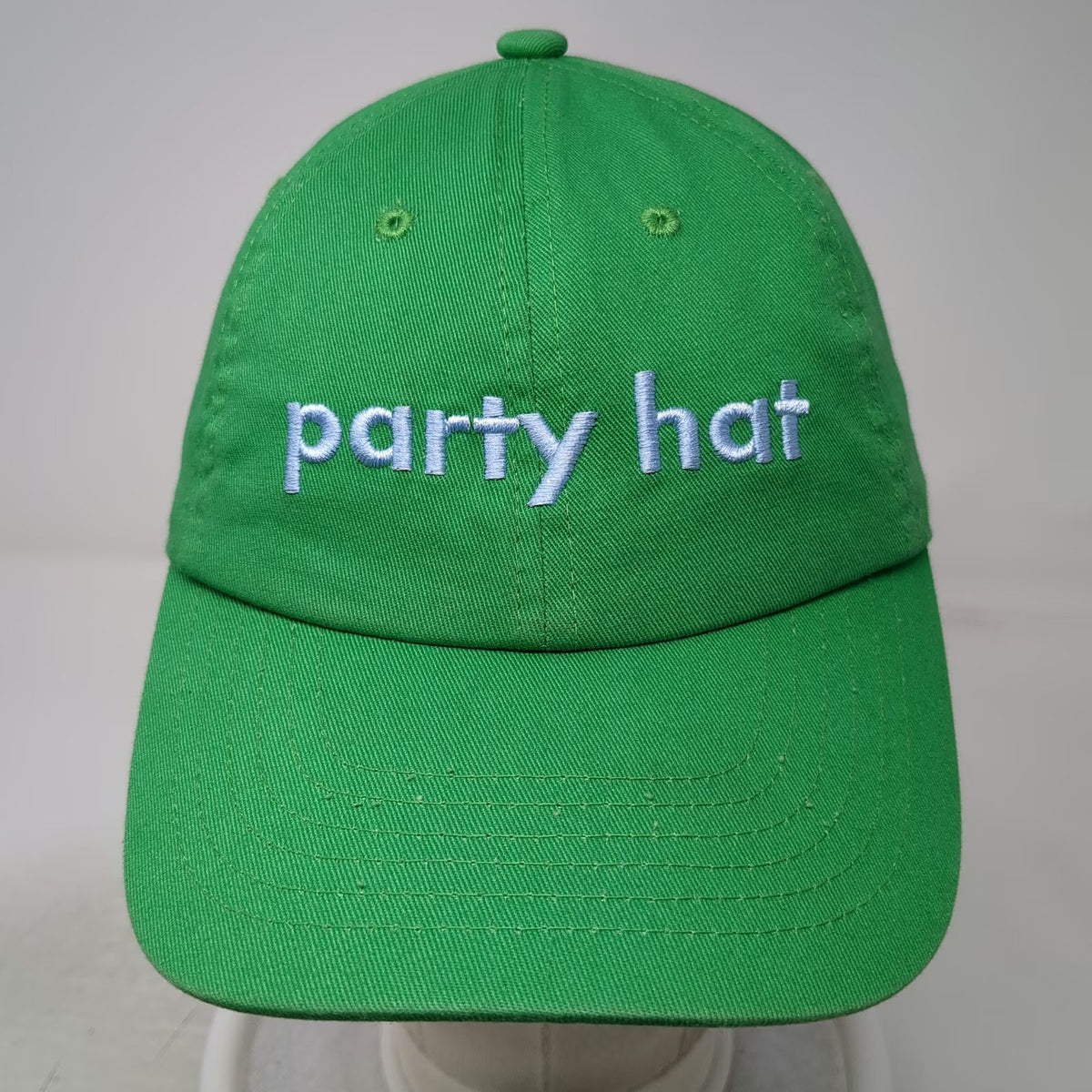 Kate Spade New York Baseball Cap Green One Size Party Hat Embroidered Cotton