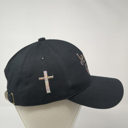Jesus Girl Slideback Hat Black One Size Adjustable Embroidered Cross