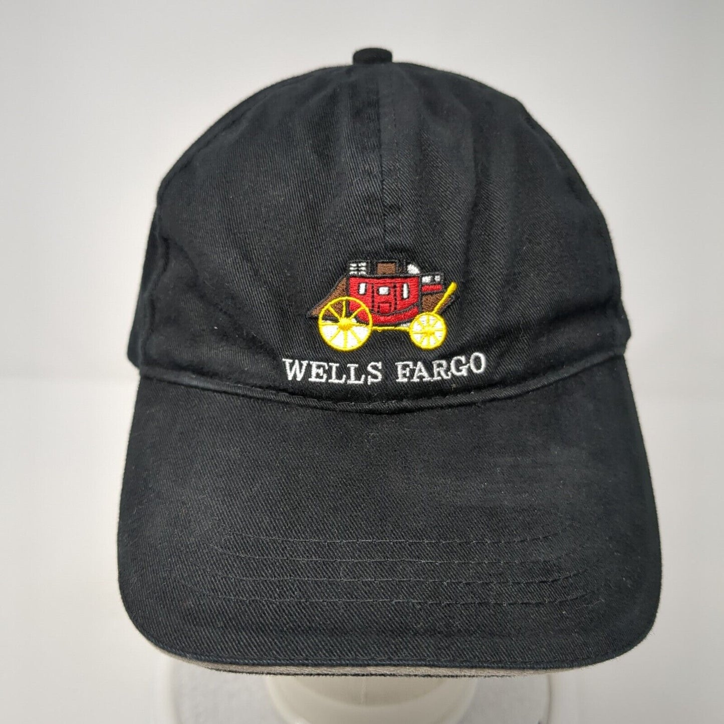 Wells Fargo Slideback Hat Black One Size Solid Adjustable Embroidered