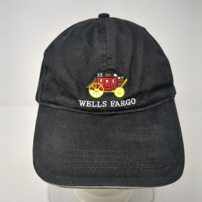Wells Fargo Slideback Hat Black One Size Solid Adjustable Embroidered