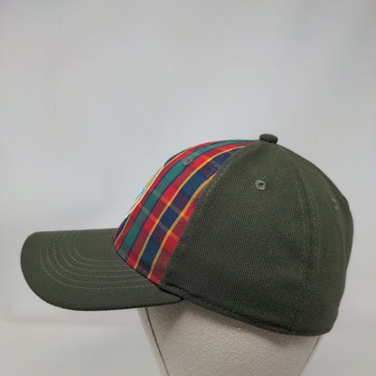 Boy Scouts Of America Webelo Fitted Hat Green S-M Embroidered Plaid 6 Panel