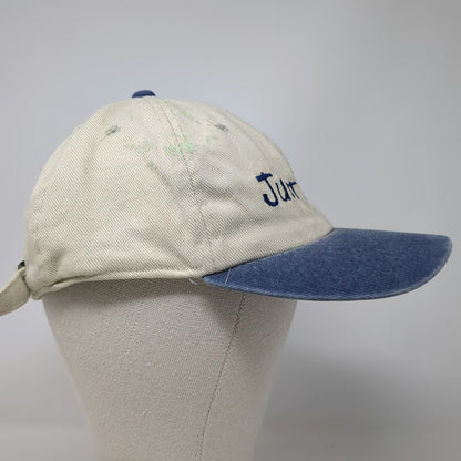 Mega NEC Just Imagine Hat Baseball Cap Beige Blue One Size Slideback Promo Logo