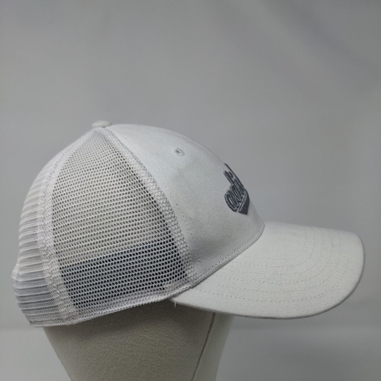Adidas Aeroready Snapback Trucker Hat White OSFA Adjustable Mesh Back Cotton