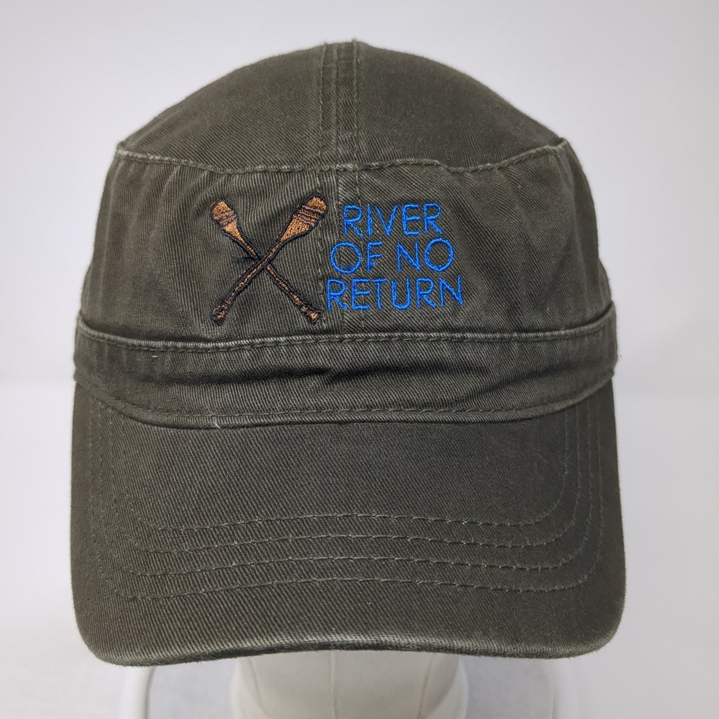 River Of No Return North Fork Idaho Cadet Army Cap Brown OS Adjustable Otto