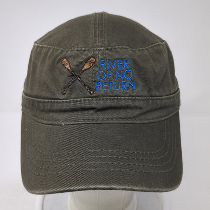 River Of No Return North Fork Idaho Cadet Army Cap Brown OS Adjustable Otto