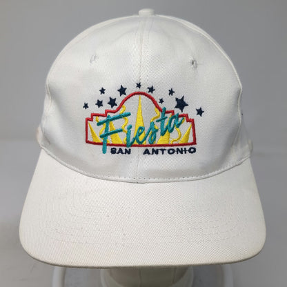 Headshot Baseball Cap White One Size Fiesta San Antonio 99 Embroidered Hat