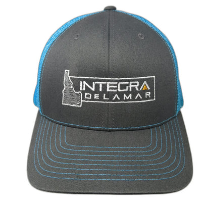 Richardson Trucker Hat Gray Blue One Size Snapback Integra DeLamar Idaho Mining