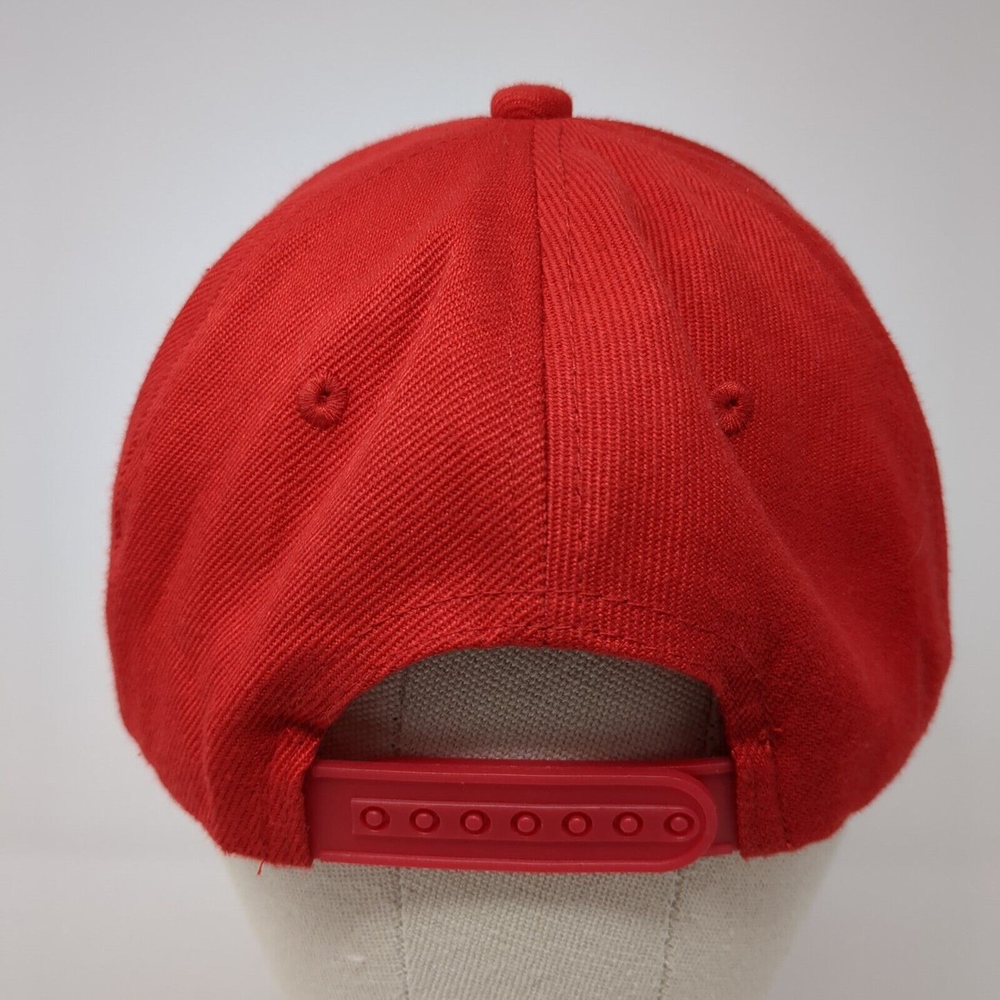 The Flash Snapback Hat Red One Size Adjustable Embroidered 6 Panel Six Flags