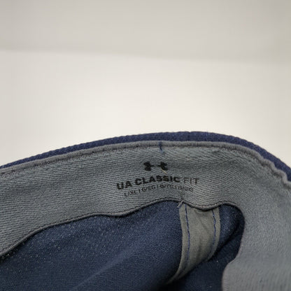 Under Armour Fitted Hat Blue L/XL Classic Fit Embroidered Blitzing 6 Panel