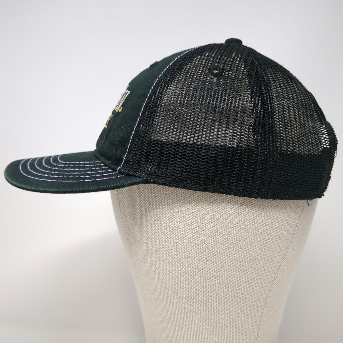Ahead Trucker Hat Green One Size Patron XO Cafe Bee Logo Mesh Contrast Stitch