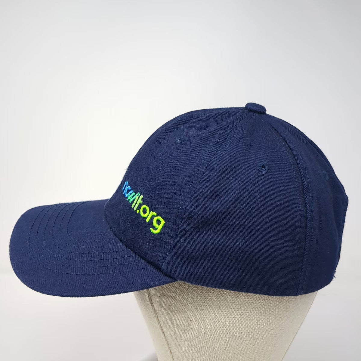 Baseball Cap Blue One Size NCWIT Logo Distressed Slideback Cotton Hat Green