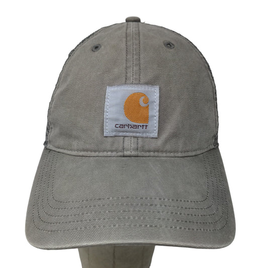 Carhartt Men's Snapback Mesh Back Hat Gray Adjustable Patch Logo