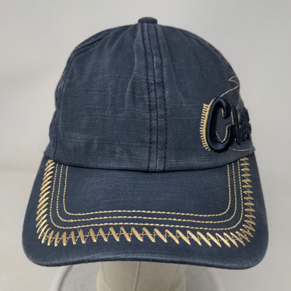 Classic Slideback Hat Blue One Size Embroidered Adjustable 6 Panel